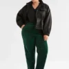Altes-broek met groene Sinda-print