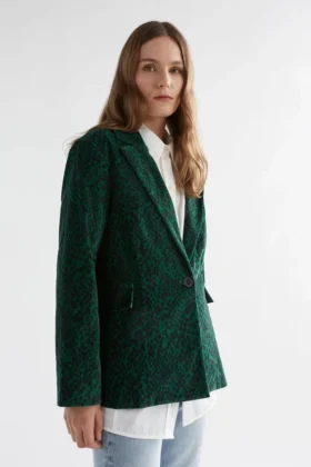 Altes-jasje groen met Sinda-print