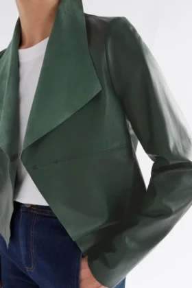 Fijnleren jasje in Milan Green