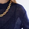 Fjer-trui, fel marineblauw Fjer-trui, fel marineblauw