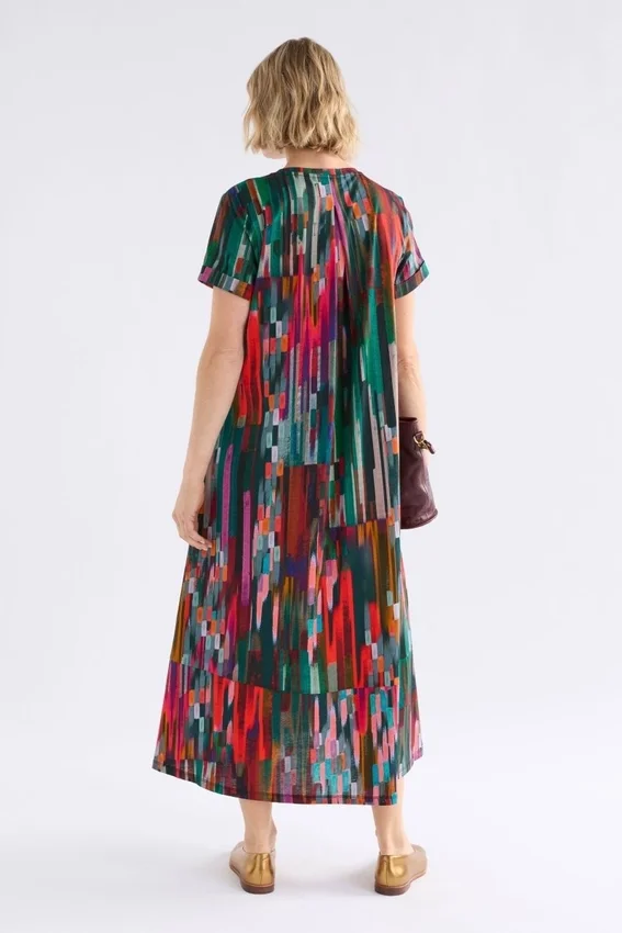 Haki-jurk met Mella-print Haki-jurk met Mella-print