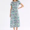 Haki-jurk met schaakprint Haki-jurk met schaakprint