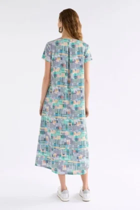 Haki-jurk met schaakprint
