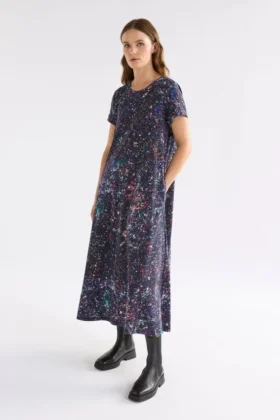 Haki-jurk met Tola-print