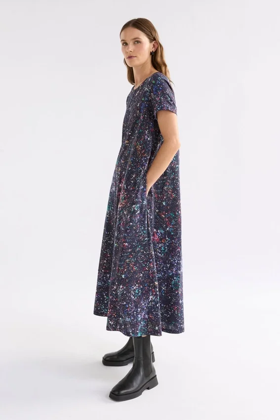 Haki-jurk met Tola-print Haki-jurk met Tola-print