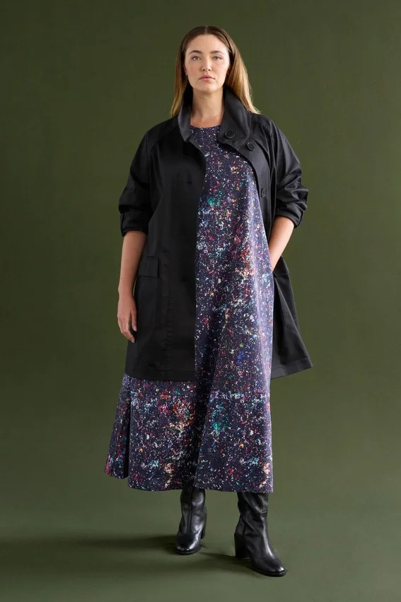 Haki-jurk met Tola-print Haki-jurk met Tola-print