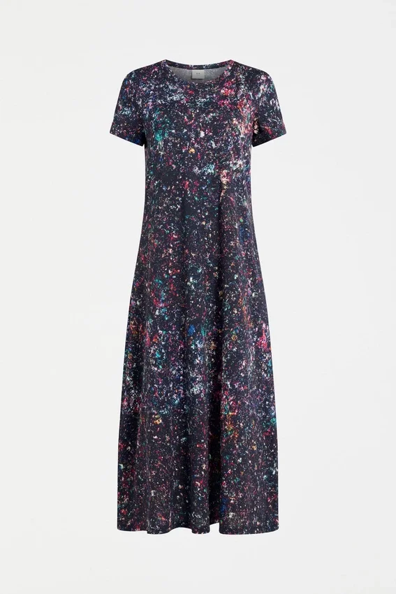 Haki-jurk met Tola-print Haki-jurk met Tola-print