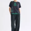 Haki T-shirt met korte mouwen Haki T-shirt met korte mouwen