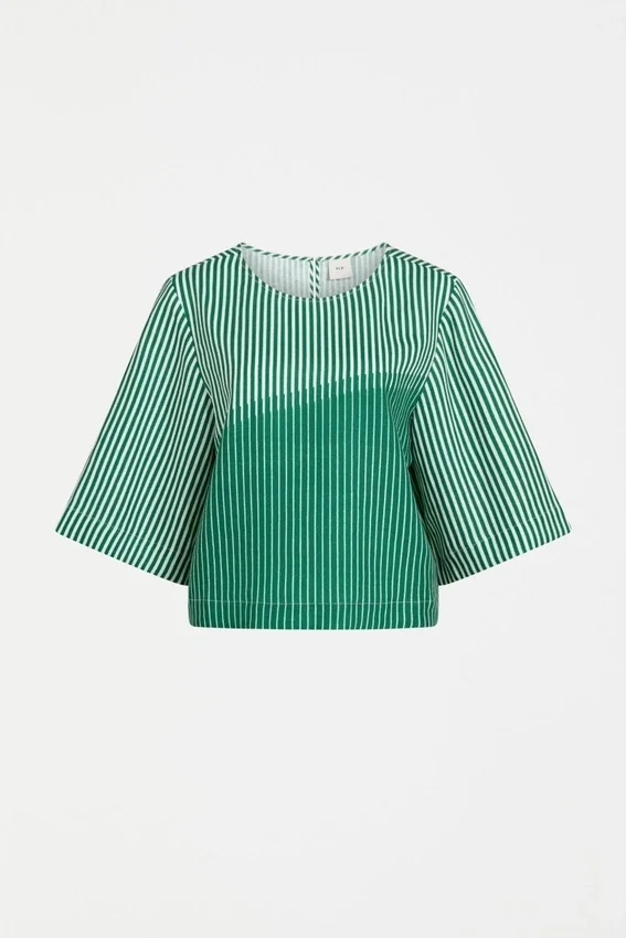 Linnen top met Ortler-print Linnen top met Ortler-print