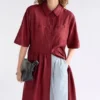 Llinen Light-jurk Bordeaux Llinen Light-jurk Bordeaux