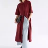 Llinen Light-jurk Bordeaux Llinen Light-jurk Bordeaux