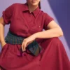 Llinen Light-jurk Bordeaux Llinen Light-jurk Bordeaux