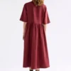 Llinen Light-jurk Bordeaux Llinen Light-jurk Bordeaux