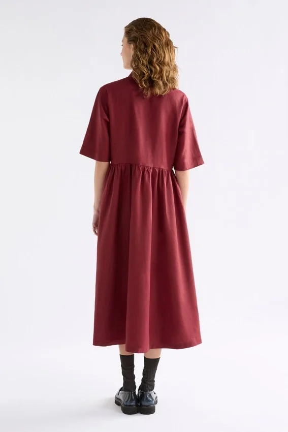Llinen Light-jurk Bordeaux Llinen Light-jurk Bordeaux