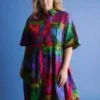 Llinen Light-jurk met Lind-print Llinen Light-jurk met Lind-print