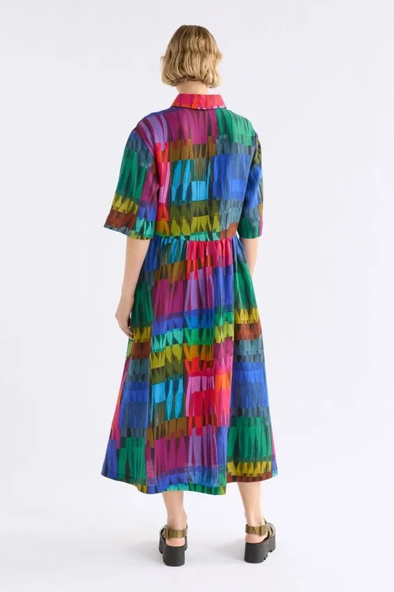 Llinen Light-jurk met Lind-print Llinen Light-jurk met Lind-print