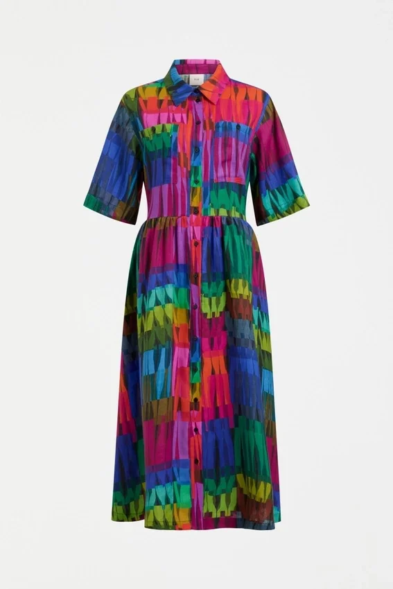 Llinen Light-jurk met Lind-print Llinen Light-jurk met Lind-print