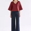 Llinen Light top met V-hals Llinen Light top met V-hals