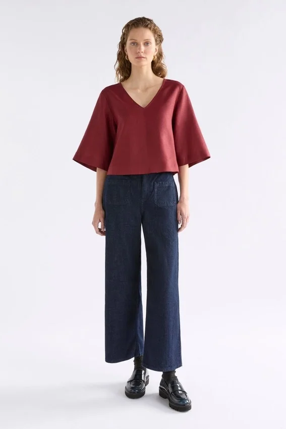 Llinen Light top met V-hals Llinen Light top met V-hals