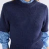Luft Lurex-gebreide top Navy Copper Luft Lurex-gebreide top Navy Copper