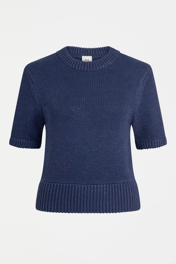 Luft Lurex-gebreide top Navy Copper Luft Lurex-gebreide top Navy Copper