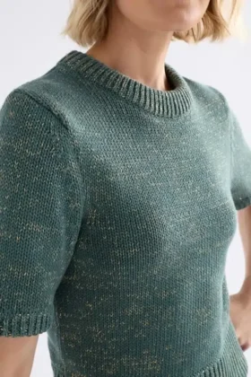 Luft Lurex-gebreide top Saliegoud