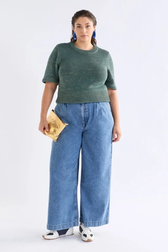 Luft Lurex-gebreide top Saliegoud Luft Lurex-gebreide top Saliegoud