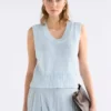 Mikkel-vest parelblauw Mikkel-vest parelblauw