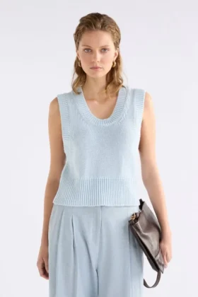 Mikkel-vest parelblauw Mikkel-vest parelblauw