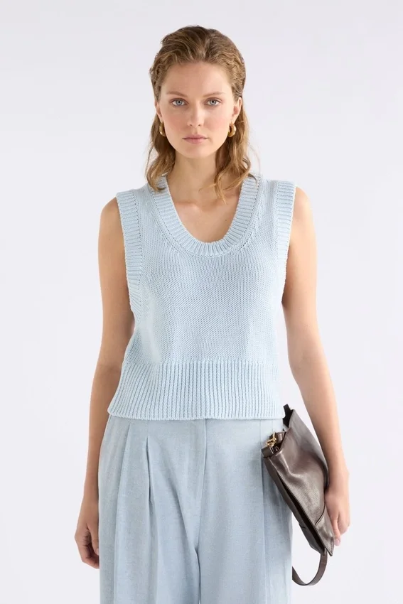 Mikkel-vest parelblauw Mikkel-vest parelblauw