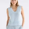 Mikkel-vest parelblauw Mikkel-vest parelblauw