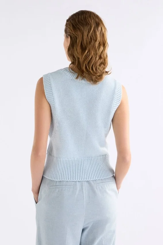 Mikkel-vest parelblauw Mikkel-vest parelblauw