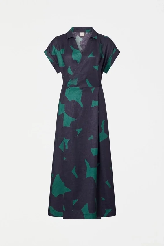 Minnen wikkeljurk met Tera-print Minnen wikkeljurk met Tera-print